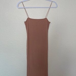 Pink form fitting dress